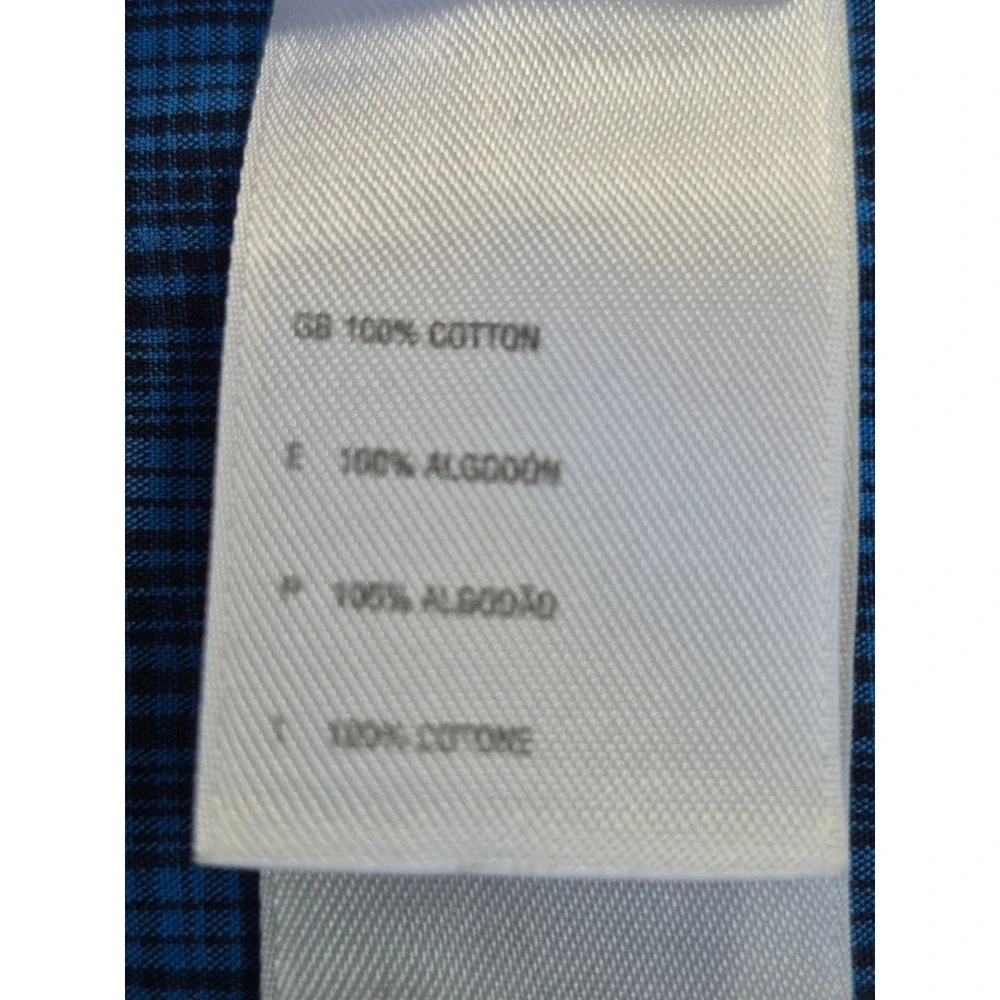The North Face A5 Series Mens XL Blue Plaid Long Sleeve Button Down Cotton Shirt